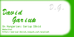 david gariup business card